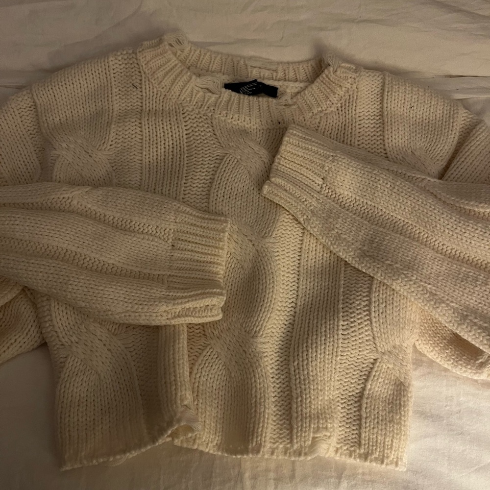 Cozy Cream Cable Knit Sweater